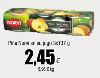 FROIZ Piña Norvi En Su Jugo 3x137g oferta