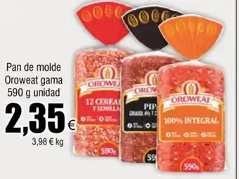 FROIZ Pan de Molde Oroweat Gama 590g u oferta