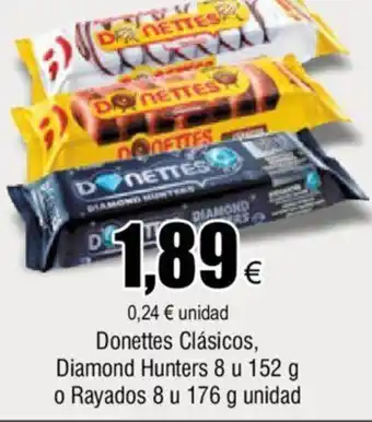FROIZ Donettes Clásicos Diamond Hunters 8 U 152 O Rayados 8 u 176 g Unidad oferta