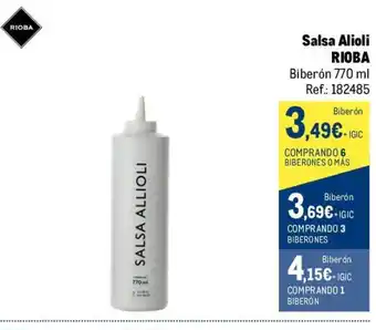 Makro Salsa Alioli Rioba oferta