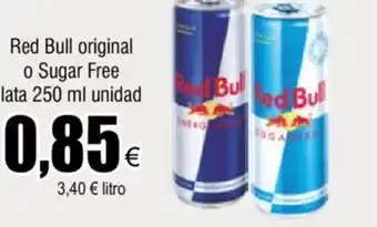 FROIZ Red Bull Original o Sugar Free Lata 250ml Unidad oferta