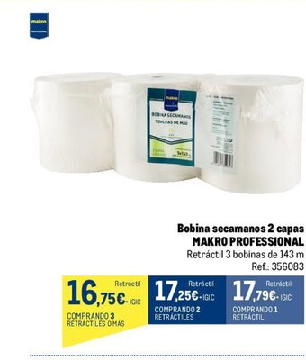 Makro Bobina Secamanos 2 Capas Makro Professional oferta