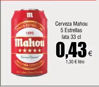 FROIZ Cervesa Mahou 5 Estrellas Lata 33 cl oferta