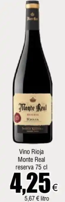 FROIZ Vino Rioja Monte Real Reserva 75cl oferta