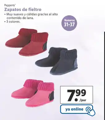 Lidl Zapatos De Fieltro oferta