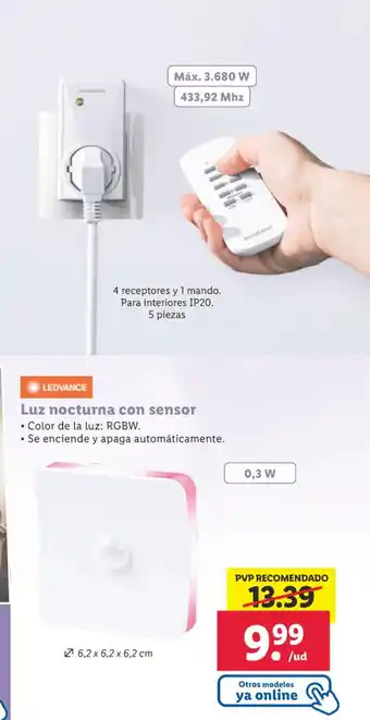 Lidl Luz Nocturna Con Sensor oferta