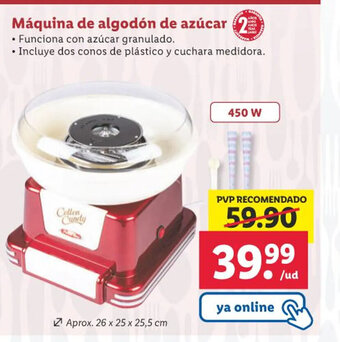 Lidl Máquina De Algódon de Azúcar oferta