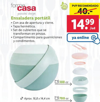 Lidl Ensaladera Portátil oferta
