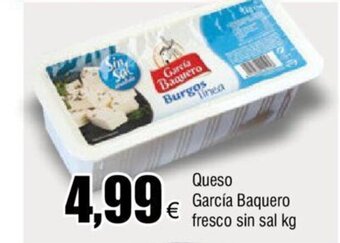 FROIZ Queso Garcia Baquero Fresco Sin Sal Kg oferta