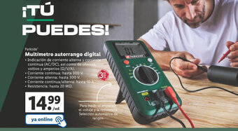 Lidl Multimetro Autorrango Digital oferta