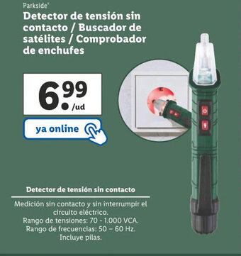 Lidl Detector de Tensión Sin Contacto/ Buscador de Satélites / Comprobador de Enchufes oferta
