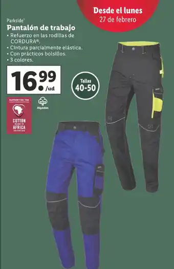 Lidl Pantalón De Trabajo oferta