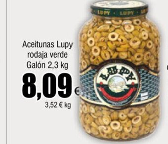 FROIZ Aceitunas Lupy Rodaja Verde Galón 2,3 kg oferta