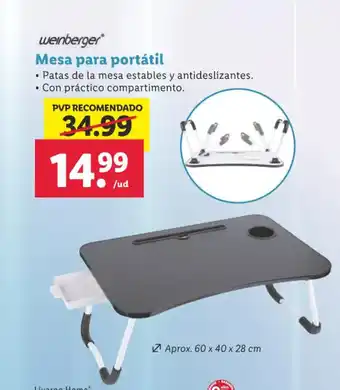 Lidl Mesa Para Portátil oferta