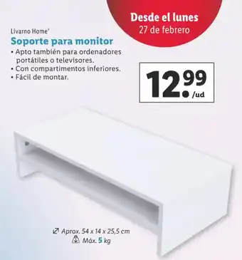 Lidl Soporte Para Monitor oferta