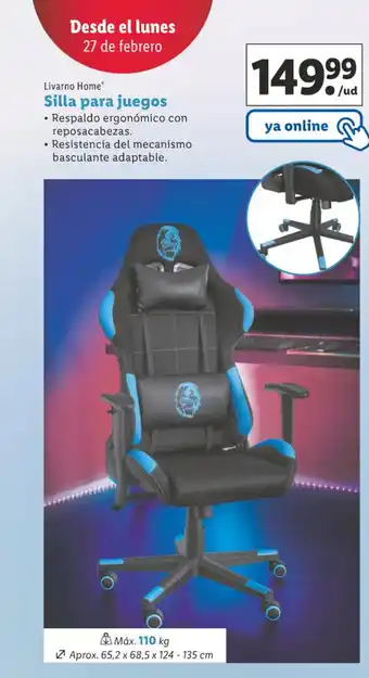 Lidl Silla Para Juegos oferta