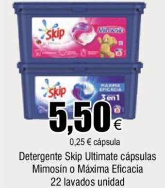 FROIZ Detergente Skip Ultimate Cápsulas Mimosin O Máxima Eficacia 22 Lavados Unidad oferta