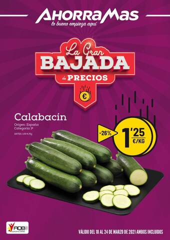 AhorraMas Calabacín oferta