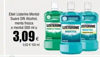 FROIZ Elixir Listerine Mentol Suave Sin Alcohol Menta Fresca O Mentol 500 ml u oferta