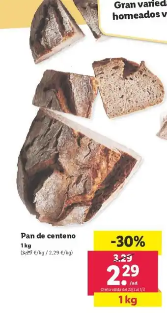 Lidl Pan de Centeno 1 kg oferta