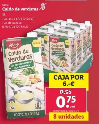 Lidl Caldo de Verduras 1l oferta