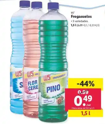 Lidl W5 Fregasuelos oferta