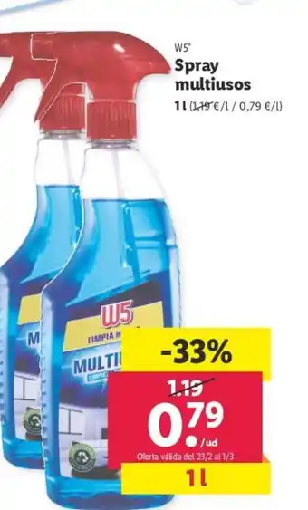 Lidl W5 Spray Multiusos oferta