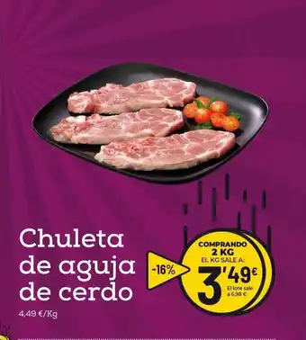AhorraMas Chuleta De Aguja De Cerdo oferta