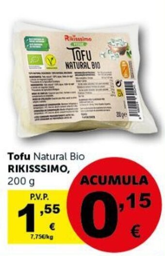 Masymas Tofu Natural Bio Rikisssimo 200 g oferta