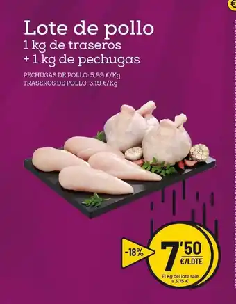 AhorraMas Lote De Pollo 1 Kg De Traseros + 1kg De Pechugas oferta