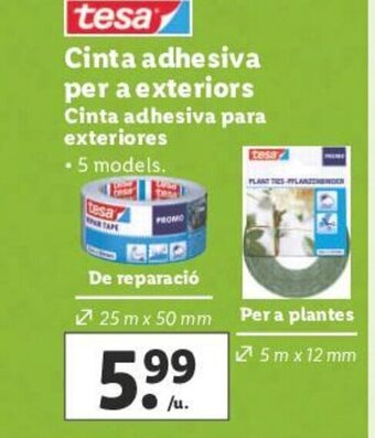 Lidl Cinta Adhesiva Per a Exteriors oferta