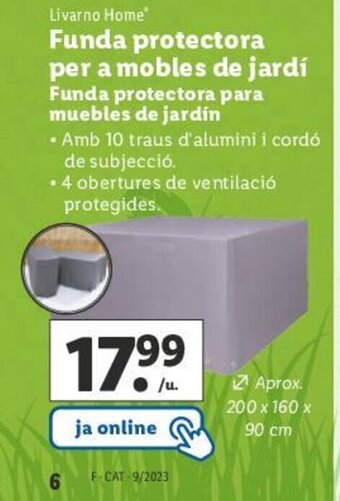 Lidl Funda Protectora Per a Mobles de Jardí oferta