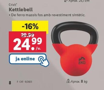 Lidl Crivit Kettlebell oferta