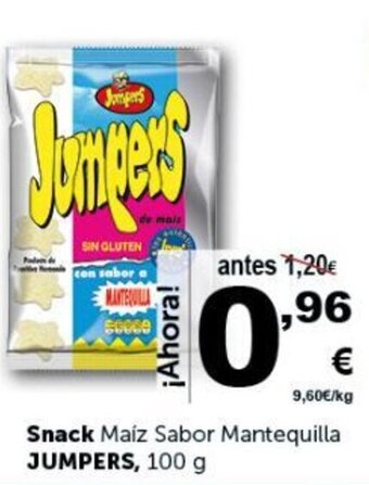 Masymas Snack maiz Sabor Mantequilla Jumpers 100 g oferta