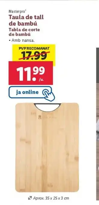 Lidl Taula de Tall de Bambú oferta