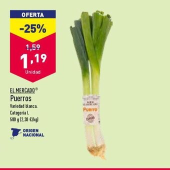 ALDI El Mercado Puerros oferta
