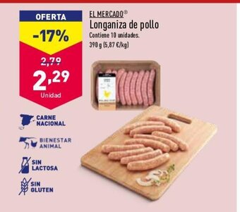 ALDI El Mercado Longaniza de Pollo oferta