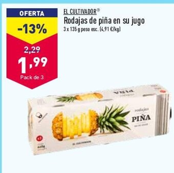 ALDI Rodajas de Piña en su Jugo oferta