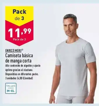 ALDI Enrico Mori Camiseta Básica De Manga Corta oferta