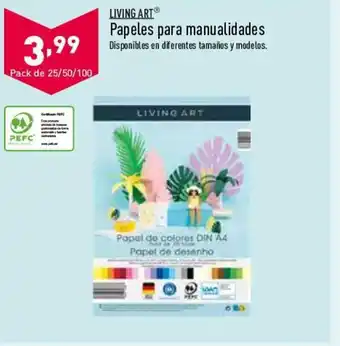ALDI Living Art Papeles Para Manualidades oferta