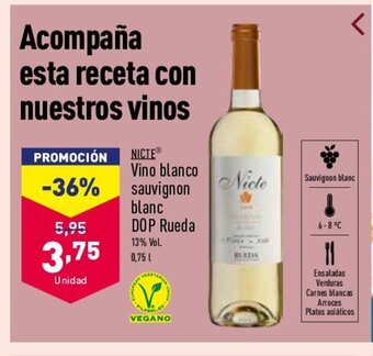 ALDI Vino Blanco Sauvignon Blanc DOP Rueda oferta