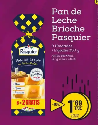 AhorraMas Pan De Leche Brioche Pasquier oferta