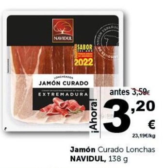 Masymas Jamón Curado Lonchas Navidul oferta