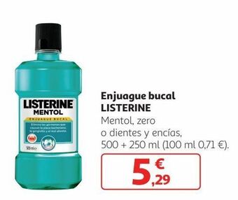 Alcampo Enjuague bucal listerine oferta