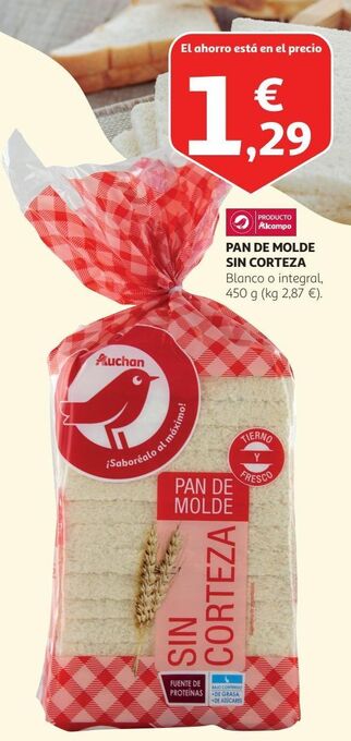 Alcampo Pan de molde alcampo oferta