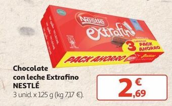 Alcampo Chocolate con leche nestlé oferta