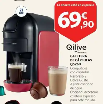 Alcampo Cafetera de cápsulas qilive oferta