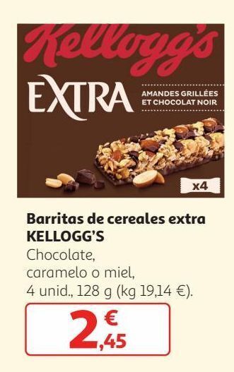 Alcampo Barritas de cereales kellogg's oferta