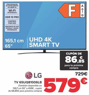 Carrefour Lg tv 65uq81006lb oferta
