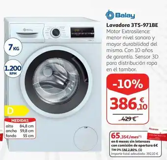 Alcampo Lavadoras balay oferta